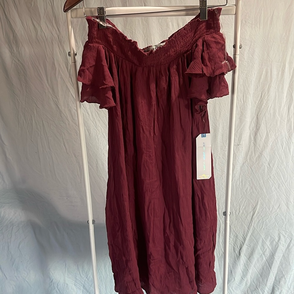 Pink off the shoulder dress